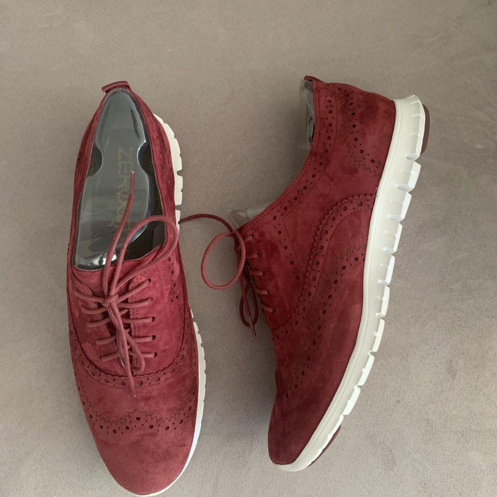 Cole Haan ZeroGrand Burgundy Wingtip Oxfords size 10 - Picture 3 of 15